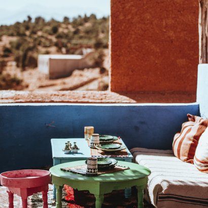 Tradicional living marroquí