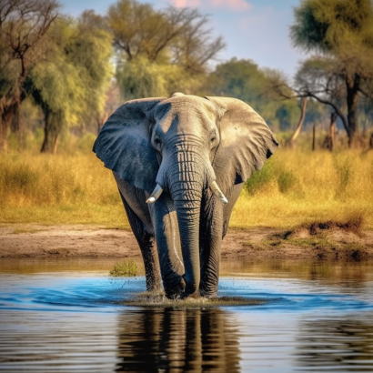 Elefante en Parque Nacional Chobe - Botswana 